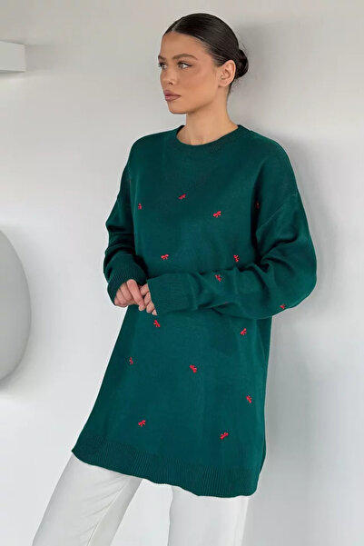 TOZLU سترة تريكو نسائية مطرزة بشريط (مقاسات m-l-xl متوافقة)