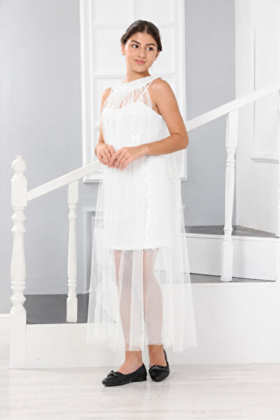 Wild Flower Paiete Paiete Brodat Detaliu Tulle Fata Copil Negru Absolventa Nu...