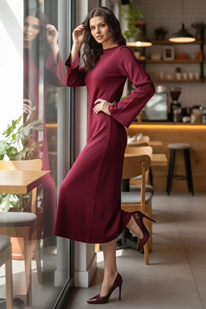 TOZLU Crew Neck Knit Dress