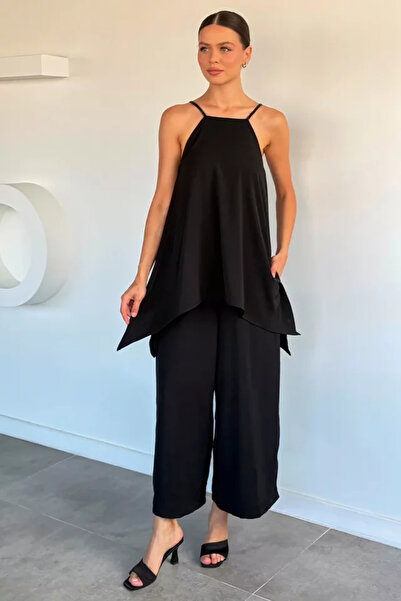 TOZLU Women's Knitted Strap Style Jumpsuit