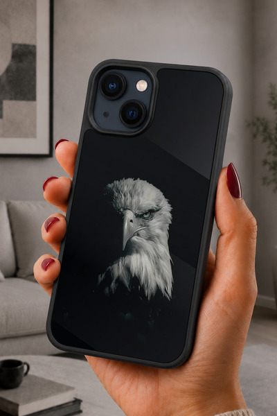 iPhone 13 Uyumlu Gölgeli Akbaş Desenli Kamera Korumalı Darbelere Dayanıklı Kılıf