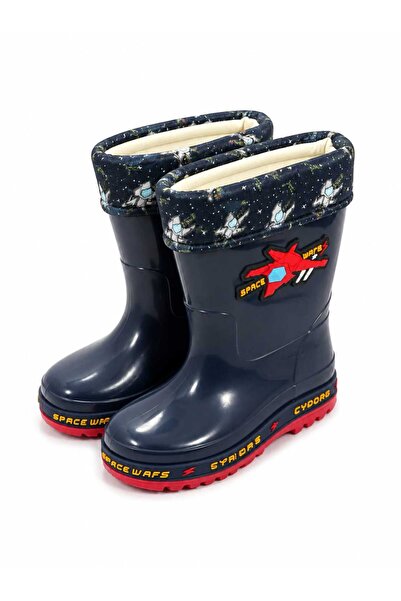 ZÜMHA Patterned Children's Rain Boots Non-Slip Sole Soft Inner Lining