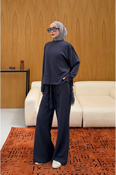 Thebomb Lace Detailed Oversize Set