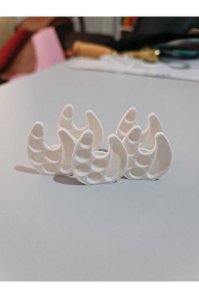 No19 Atölye Mini Boya Paleti, Beyaz 5'li Set – Nail Art, Taş Boyama, Minyatür, Hobi ve Çocuk Boyama Etkinlikleri İçin 6 Bölmeli Mini Palet (3 x 3,5 cm)