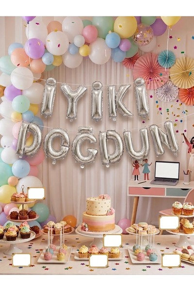 İyiki Doğdun Gümüş Folyo Balon