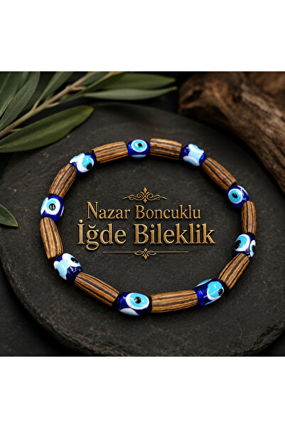 BABEHUKA Nazar Boncuklu İğde Çekirdeği Bileklik