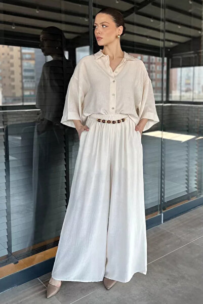 TOZLU Women's Short Sleeve Shirt and Pants Two-Piece Set