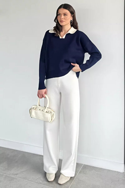 TOZLU Gülseli Polo Collar Casual Knitwear Blouse (Available in S, M, L, XL)