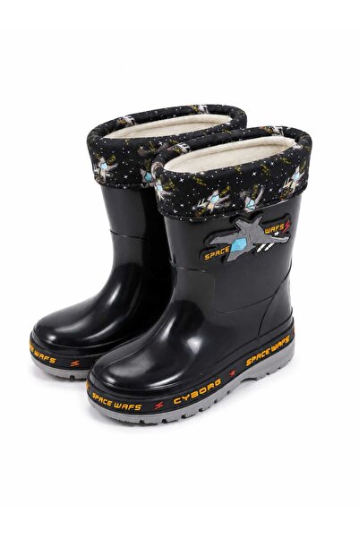 ZÜMHA Patterned Children's Rain Boots Non-Slip Sole Soft Inner Lining