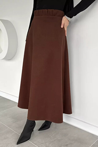 TOZLU Elastic Waist Cashmere Hijab Skirt