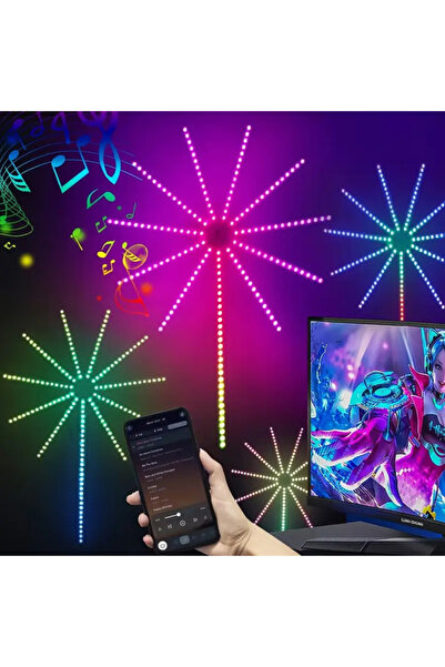 Generic Bandă LED cu efect de artificii – RGB inteligent cu control prin apli...
