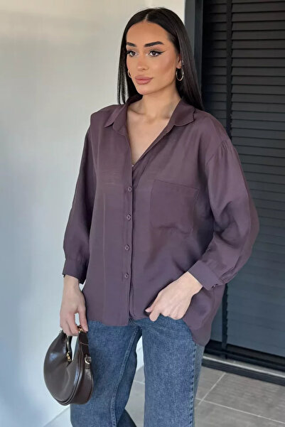 TOZLU Cămașă oversize cu umeri goi Perry pentru femei