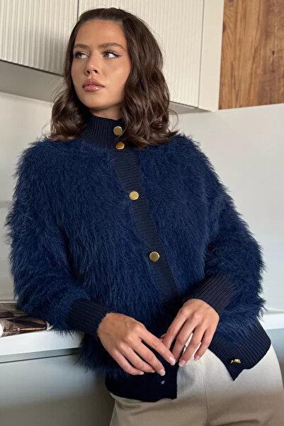 TOZLU Women's Bearded Knitwear Jacket