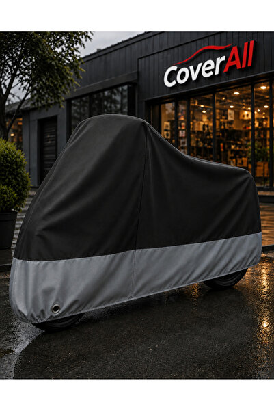 CoverAll CF Moto 250NK (Siyah- GRİ Parç.)Motosiklet Brandası,Su Geçirmez (Çan...