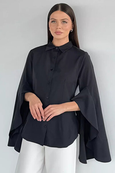 TOZLU Women's Flared Sleeve Shirt