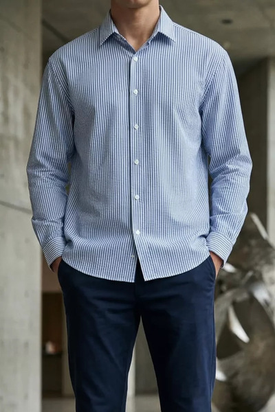 TOZLU Striped Men's Shirt