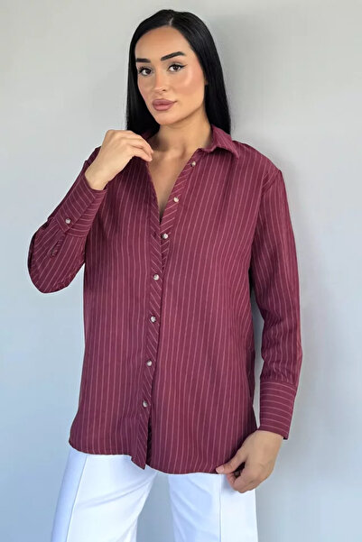 TOZLU Gülseli Women's Striped Patterned Shirt