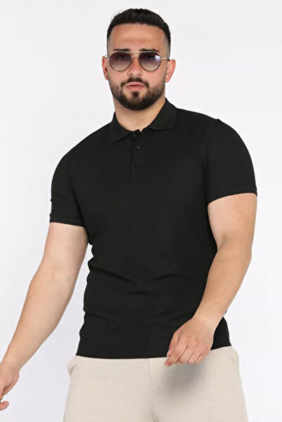 TOZLU Men's Polo Collar Half Button T-Shirt