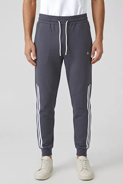 TOZLU Men's Ribbed Striped Sweatpants