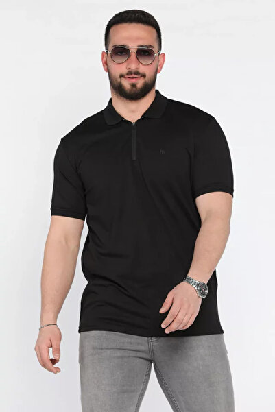 TOZLU Half Zipper Polo Collar Men's T-Shirt