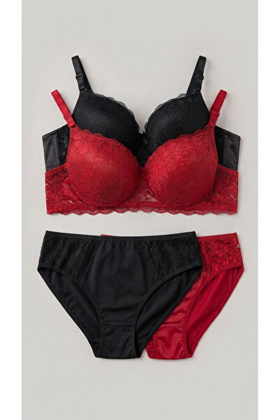 NurPeri İç Giyim Set de sutien elegant și confortabil, cu dantelă și burete.