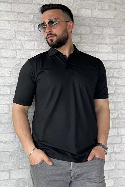 TOZLU Polo Collar Half Buttoned Pocketed Men's T-Shirt