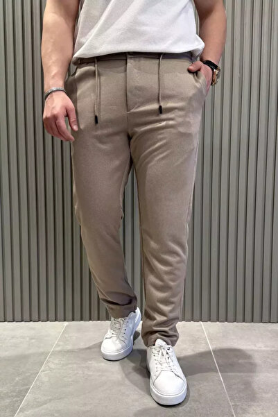TOZLU Pantaloni jogger pentru bărbați, cu șnur în talie și croială dreaptă