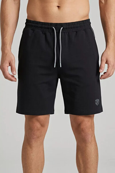 TOZLU Men's Emblem Detailed Elastic Waist Shorts