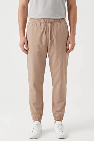 TOZLU Men's Elastic Waist Double-Legged Trousers
