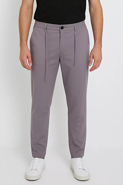 TOZLU Pantaloni jogger pentru bărbați, cu șireturi în talie și fermoar, cu cr...