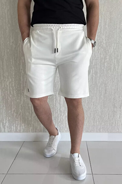 TOZLU Waist-Tied Emblem Men's Shorts