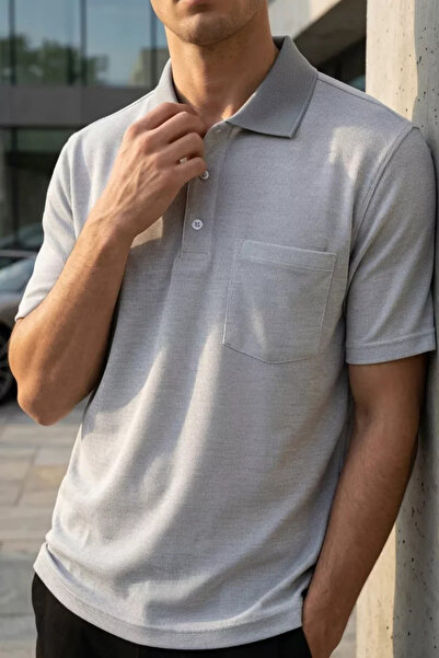 TOZLU Polo Collar Pocket Men's T-Shirt