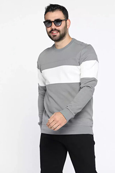 TOZLU Hanorac pentru bărbați cu guler rotund și detalii colorate