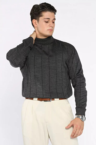 TOZLU Pulover pentru bărbați Half Fisherman Knitwear