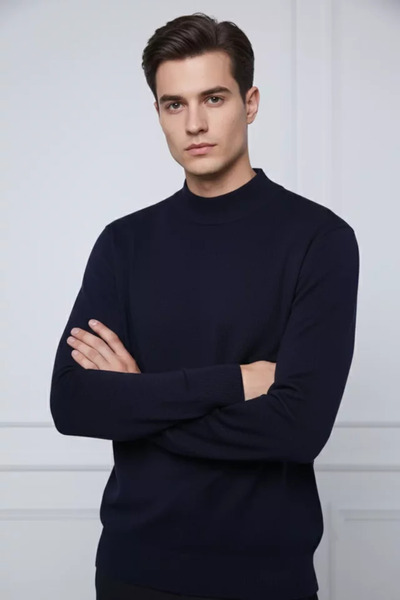 TOZLU Pulover pentru bărbați Half Fisherman Knitwear