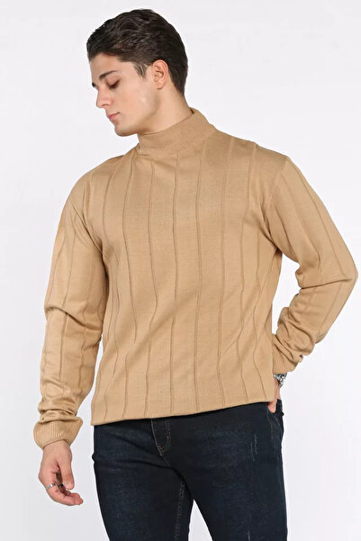 TOZLU Men's Half Fisherman Knitwear Sweater