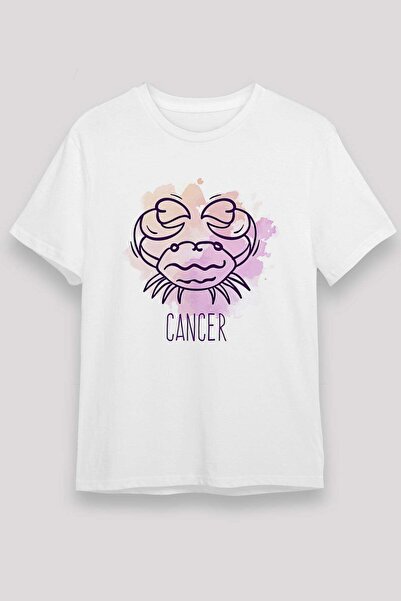 Darkhane Cancer Zodiac Sign and Symbol Printed T-Shirt
