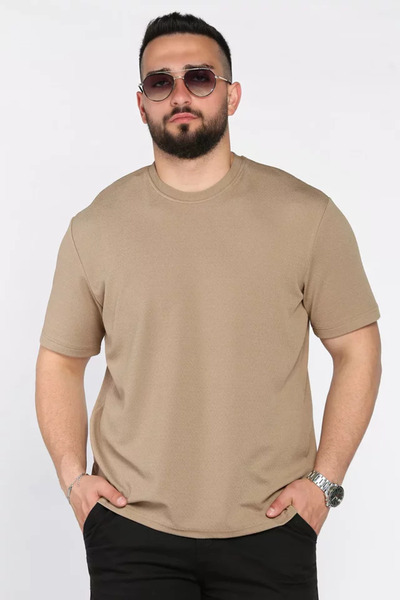 TOZLU Tricou pentru bărbați cu guler tip crewneck