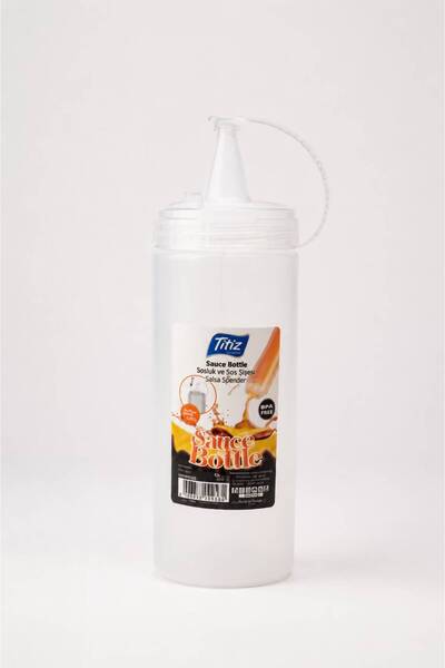 BuradaBuldun Sticlă de sos Titiz de 400 ml pentru stoarcere, pentru ketchup, ...