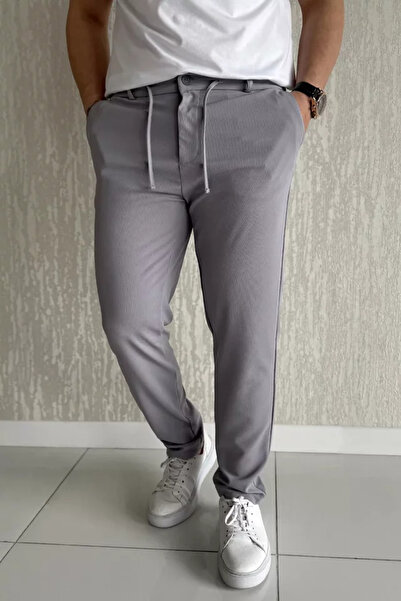 TOZLU Pantaloni jogger pentru bărbați, cu șireturi în talie și fermoar