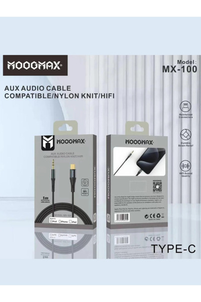 Generic Brand Ribel AUX Cables for Type-C & iPhone Lightning – 3.5mm Audio Output – Practical Design for Everyday Use