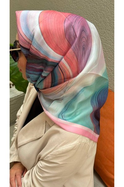 Firuze scarf وشاح قطني ناعم بلون وردي