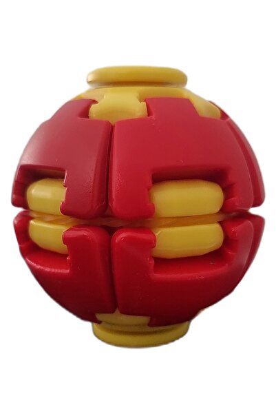 Gökyüzü ışığı Basmalı Döner Kinetik Fidget Top Stres Önleyici Oyuncak -Kırmızı
