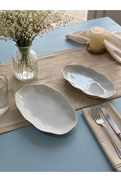 Güral Porselen Nesrin Sade 2 Pieces 25 cm Kayak Plate