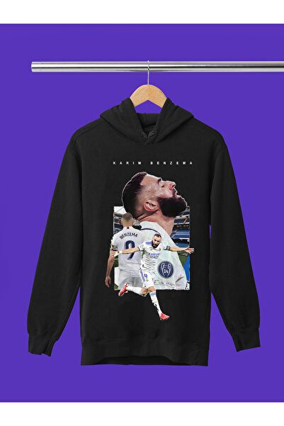 MAGORS KARIM BENZEMA ŠTAMPANA DEČJA MAJICA SA KAPULJAČOM OD MEKANE TEKSTURE K...