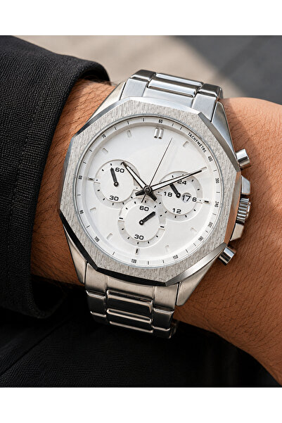 Weluxa Men's Wristwatch Silver Color with Calendar Casual and Classic Style G...