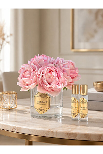 LİNECRAFT 7 Güllü Oda Kokusu Premium Şık tasarım 30ml Sprey Gold Etiker