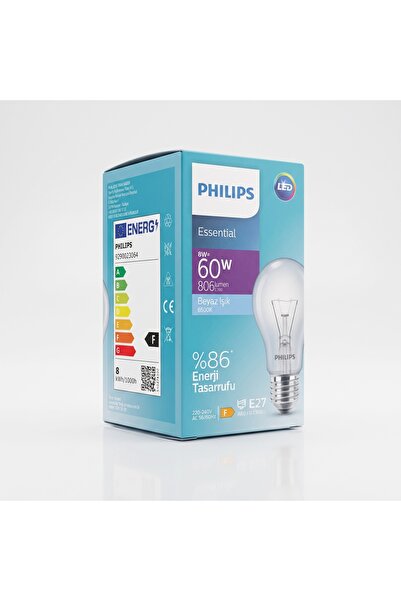 Philips 8w =60w 806 lumen 6500k beyaz ışık