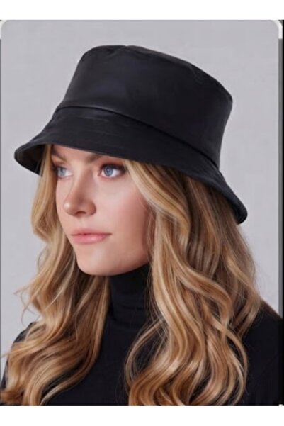 Generic Brand Faux Leather Bucket Hat