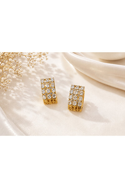 Archhazel Jewelery Zircon Stone Steel Earrings